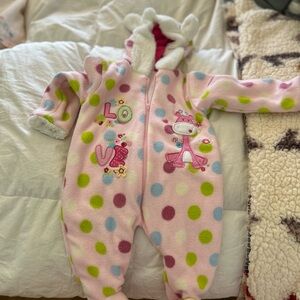 Carter's Pink Polka Dot Footie